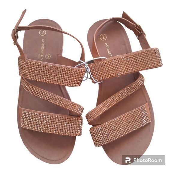 Adrienne Vittadini Mandy Rhinestone Strappy Sandals - Picture 1 of 3